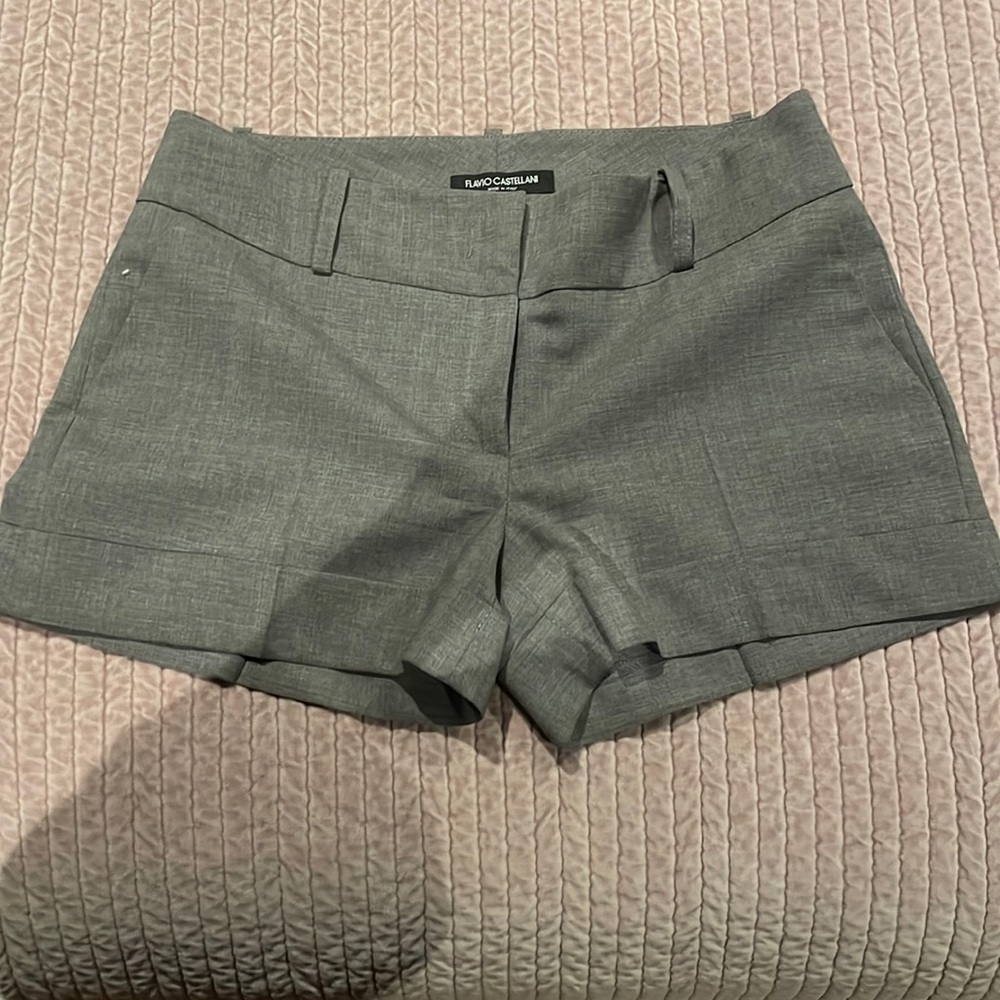 Flavio castallani wool and elastin shorts. Thin stretchy fabric.